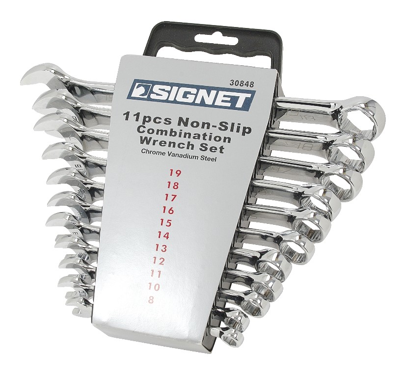 S30848 Non-Slip Combination Spanner Set - 11piece Metric