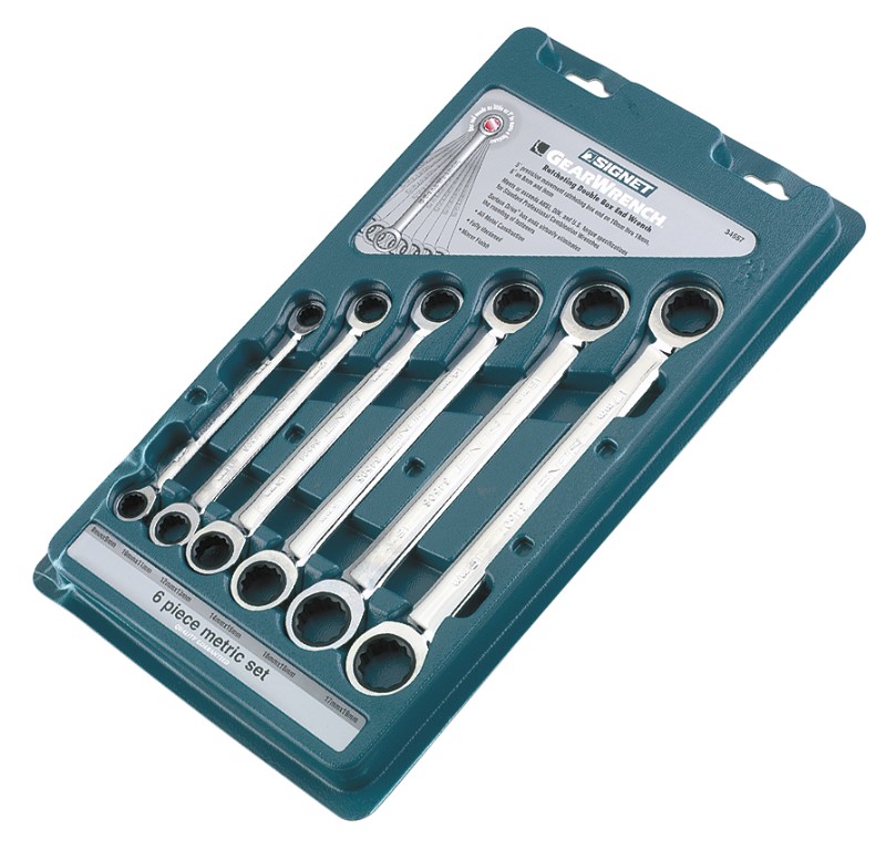 S34557 GearWrench Ratchet Ring Spanners - 6piece set