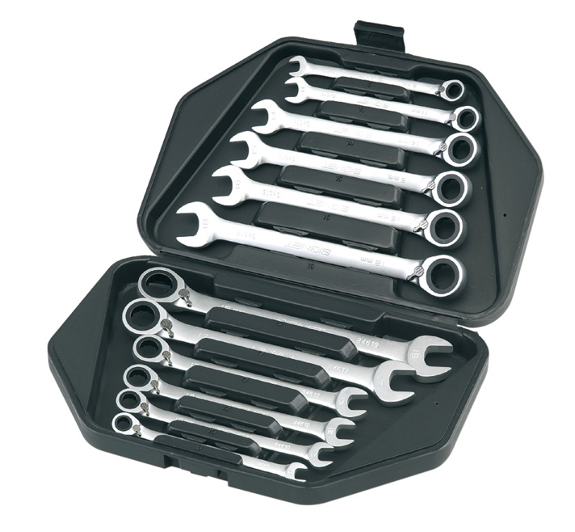 S34649 GearWrench Ratchet Combination Spanners - 12piece Metric