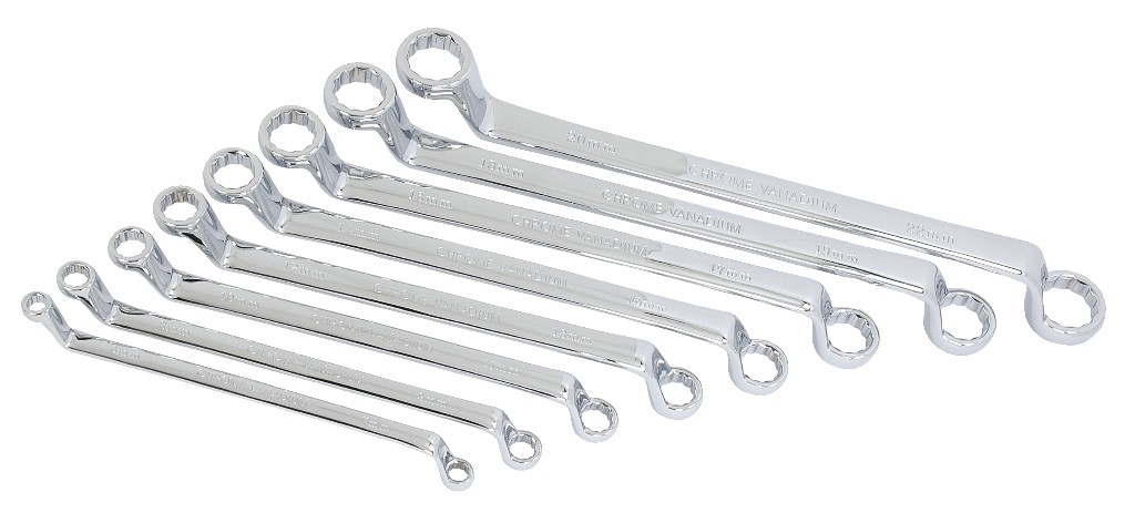 Trident Tools 8 Piece Deep Offset Metric 6-22mm Ring Spanner Set T212400