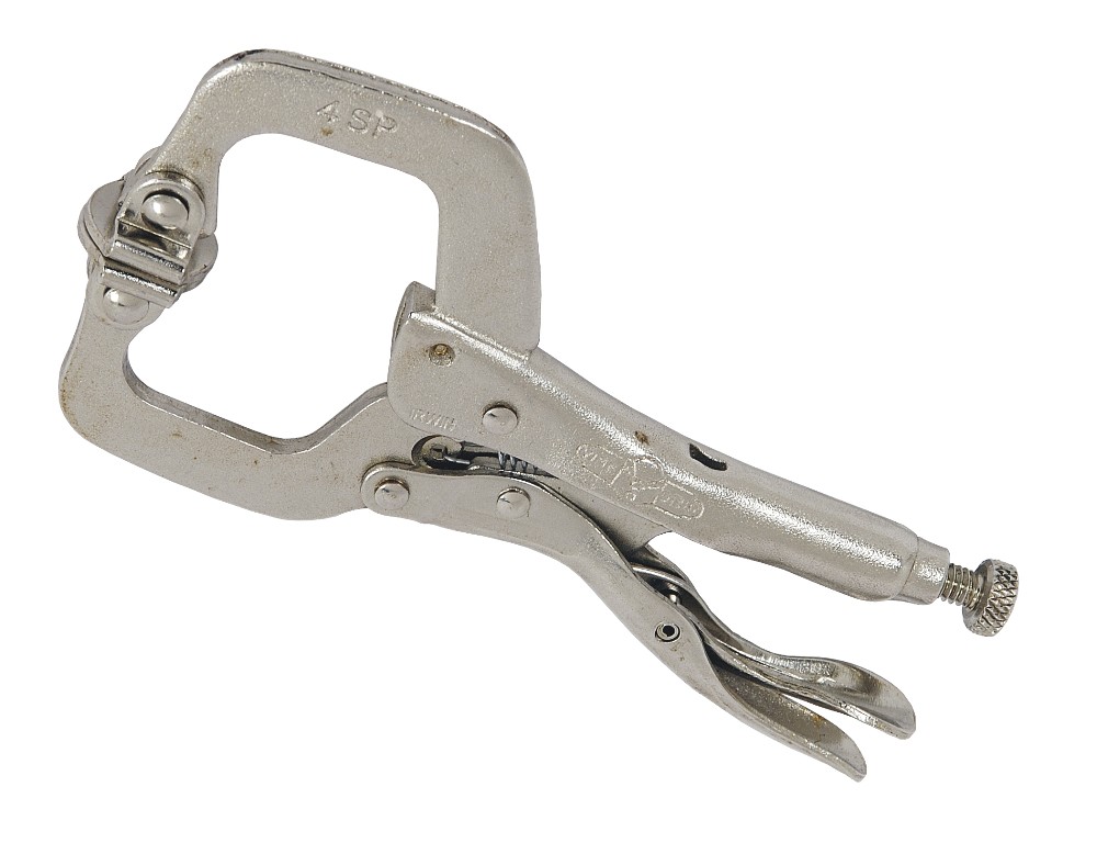 V4SP Locking C-Clamp - with Swivel Pads, 4"