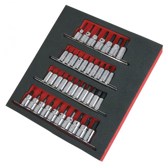 T110 38pc Hex and TX Bit Set - 1/4" & 3/8" Drive